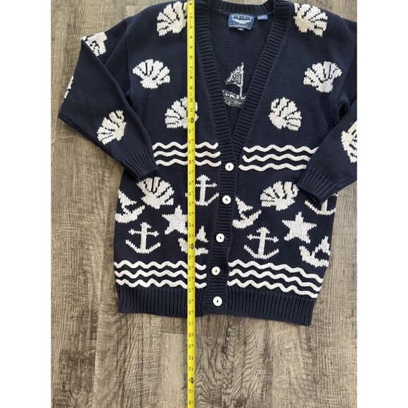 Vintage Best American Clothing Co Cotton Blend Nautical Button Cardigan Size S - Picture 7 of 16